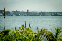 Hazy view of Erie, OH from Presque Island