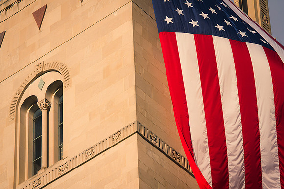 Flag at Catholic University NorthWest DC