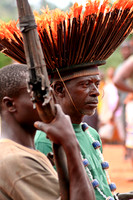 Cameroonian chief with feathered hat