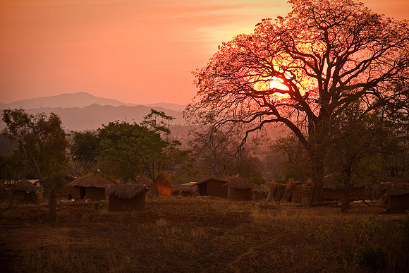 Village sunset -Malawi