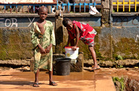 Getting water Freetown, SL