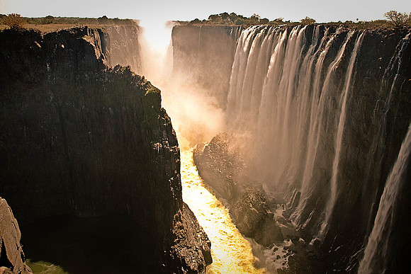 Vic Falls in the dry season