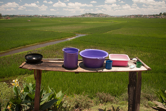 Kitchen sink with a view